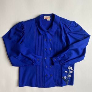 Vintage royal blue blouse